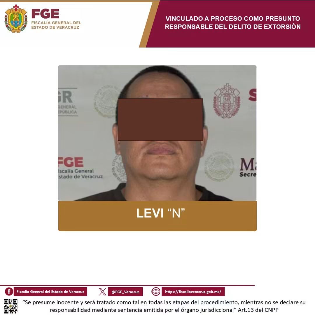 𝗤𝘂𝗲𝗱𝗮 𝗲𝗻 𝗽𝗿𝗶𝘀𝗶𝗼𝗻 𝗽𝗿𝗲𝘃𝗲𝗻𝘁𝗶𝘃𝗮 𝗟𝗲𝘃𝗶 “𝗡”, 𝘀𝗲𝗻𝗮𝗹𝗮𝗱𝗼 𝗽𝗼𝗿 𝗽𝗿𝗲𝘀𝘂𝗻𝘁𝗮 𝗲𝘅𝘁𝗼𝗿𝘀𝗶𝗼𝗻 𝗲𝗻 𝗔𝘁𝗼𝘆𝗮𝗰